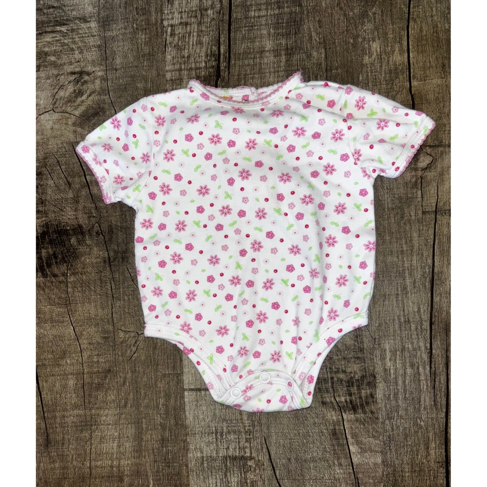Peter Rabbit Baby Girl Floral Bodysuit Pink White‎ Cotton 0-3 Months